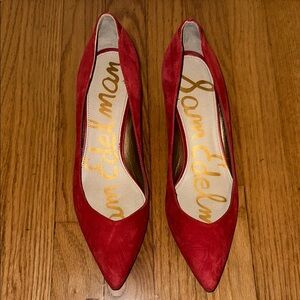 Sam Edelman Red Heels Elegant and Stylish